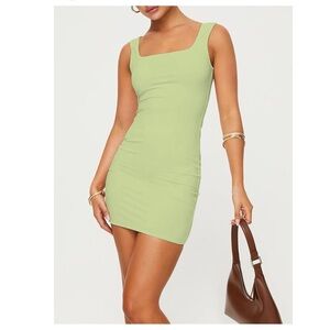 Cotton On  Active Dress Size L Built In Bra Knee Length Lime Green Tennis